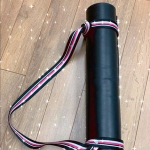 Black Reversible Lululemon Fitness Mat and Strap